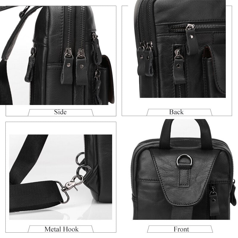 WESTAL genuine leather men's sling chest bag messenger bag men's shoulder bags travel daypack summer designer crossbody bags