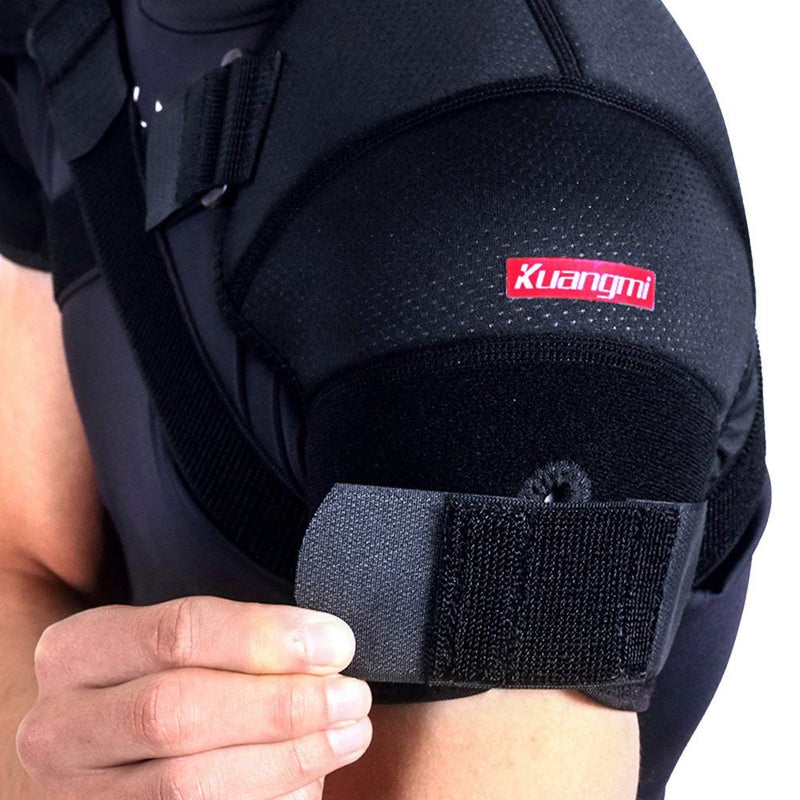 Kuangmi 7K-foam Double Shoulder Brace Adjustable Sports Shoulder Support Belt Back Pain Relief Double Bandage Cross Compression