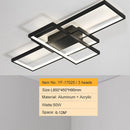 Smart Home Alexa, lámpara de techo LED negra/blanca para sala de estudio, dormitorio, lámpara de techo Led moderna de aluminio