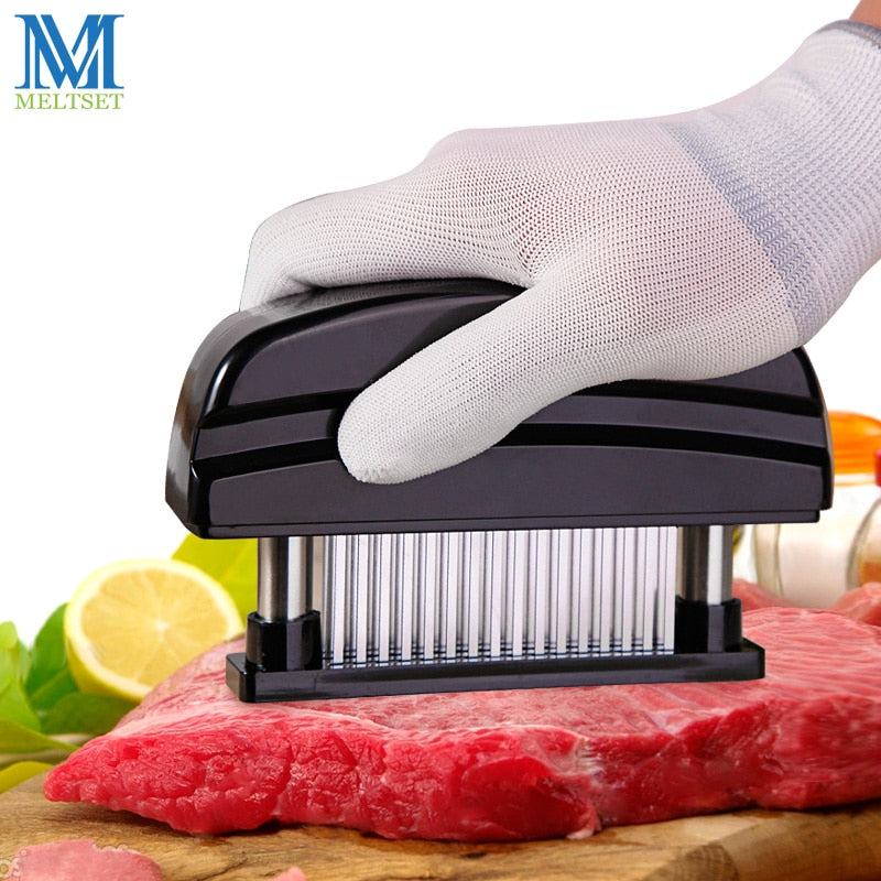 Professional Meat Tenderizer 48pcs Stainless Steel Needles Steak Meat Tender Kitchen Cooking Tools for Meat Hammer