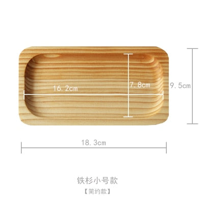 Plato de postres de madera de estilo japonés, tablas de cortar de frutas creativas naturales ecológicas, bandejas para servir comida sin pintura, platos de Sushi, vajilla