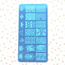 Recién llegado, 1 hoja, serie de encaje, placa de imagen para estampado de uñas, 6*12cm, plantilla de acero inoxidable, herramientas de plantilla de manicura polaca