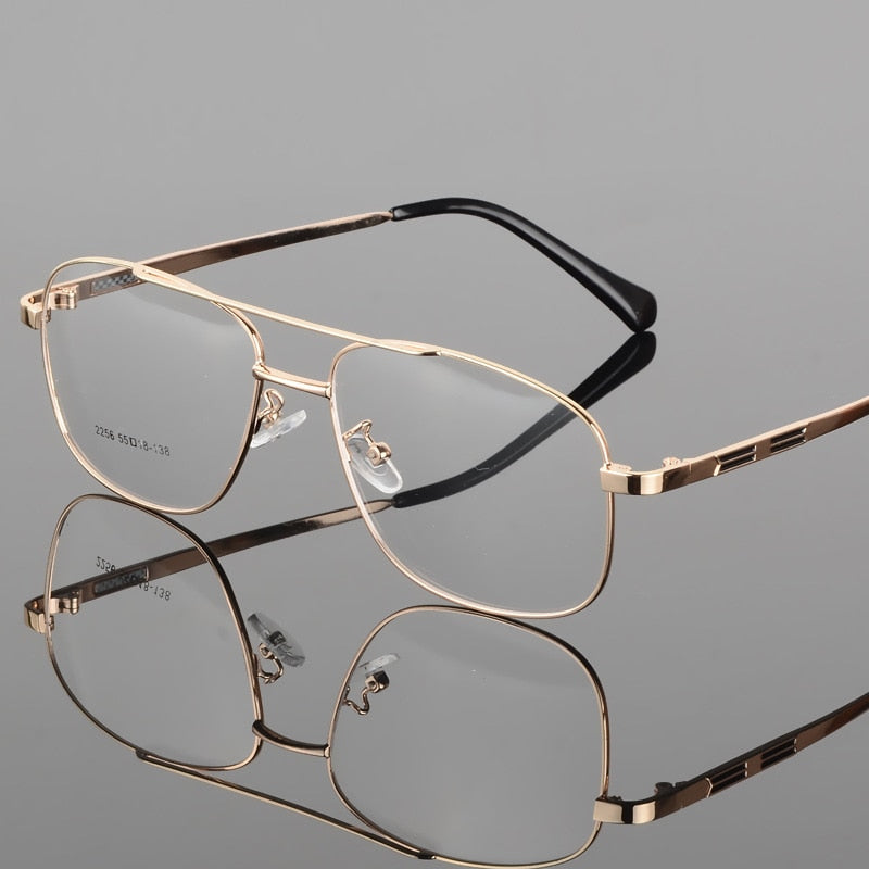 BCLEAR Classic Fashion Alloy Men Optical Frame High Quality Double Bridge Male Spectacle Eyeglasses Frames Big Face Eyewear Hot