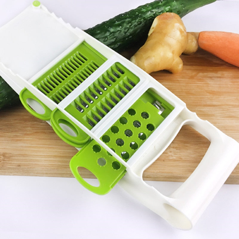 LMETJMA Stainless Stee Qiecai 5 Sets Shredder Slicers Into Strips Device Grater Cut Potatoes Carrot Cucumber Wire K0032