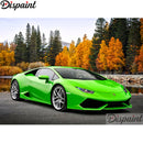 Dispaint Full Square/Round Drill 5D DIY Diamond Painting "Green car" Embroidery Cross Stitch 3D Home Decor A11511