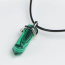 LFPU Natural Stone Pendant Bullet Shape Healing Point Crystal Stone Pendant Necklace Women Jewelry