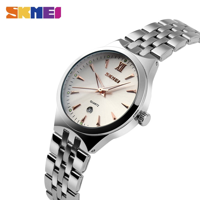 SKMEI Fashion Ladies Sport Watches Women Quartz Watch 3Bar Waterproof Female Wristwatches Calendar Relogio Feminino Clock 9071