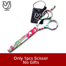 Juego de tijeras profesionales para el cabello, tijeras para cortar y adelgazar el cabello con flores de 5,5 pulgadas, peluquería, peluquería, Tesoura