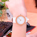 BOBO BIRD Women Bamboo Watches Gold Back Case Japan Quartz Movement as Good Gift for Ladies Stainless Steel Watch L-J27