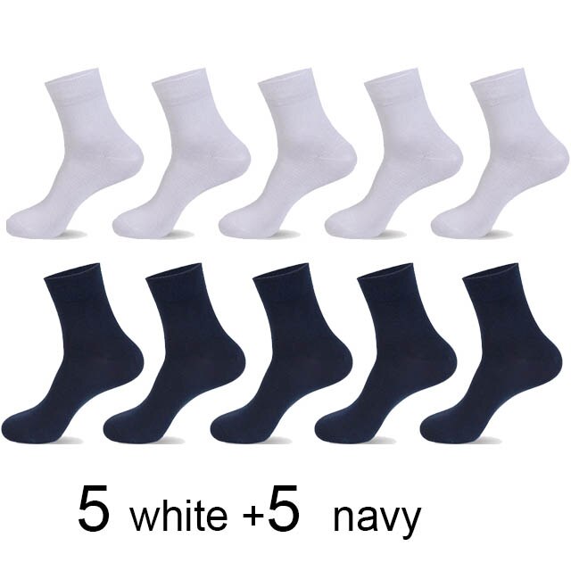 10 Paar/Los Hochwertige Herren Baumwollsocken Schwarz Business Socken Atmungsaktiv 2021 Neue Herbst Winter Männliches Geschenk Sox PLus Size40-45