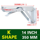 NAIERDI 2PCS Folding Angle Bracket 8-20 Inch Triangle Shelf Heavy Support Adjustable Wall Mounted Bench Table Furniture Hardware