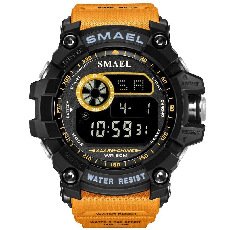 SMAEL Military Digital Watches Men Alarm Waterproof Watch LED Back Light Sport Wristwatch Chronograph Countdown Clock Male 8010