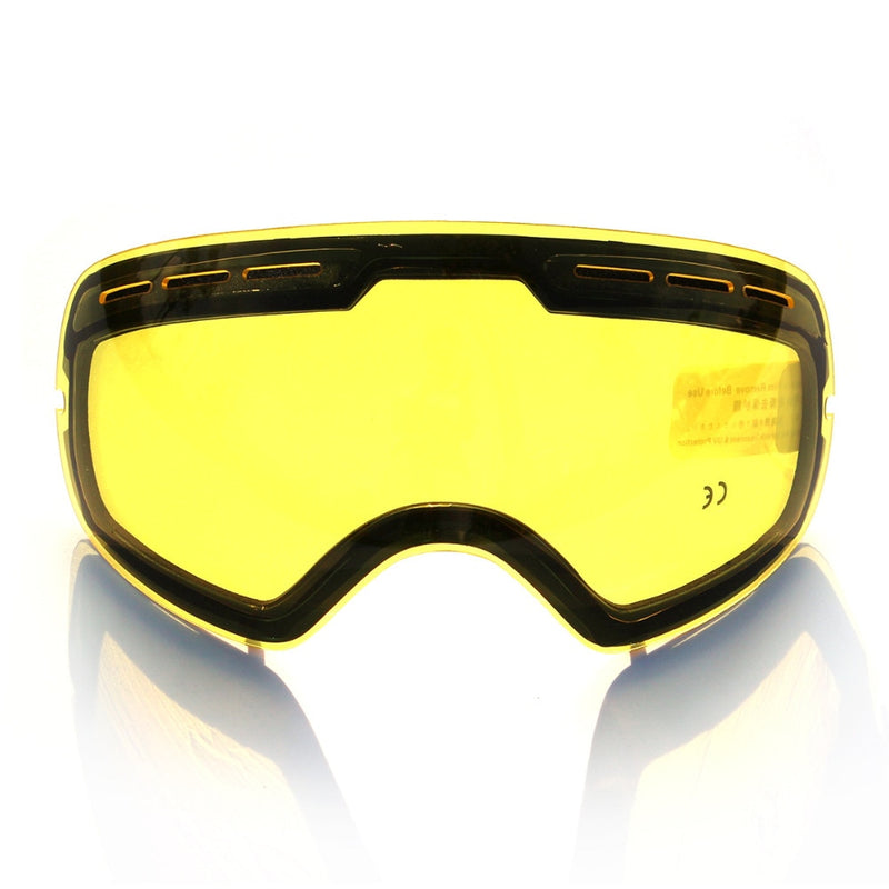 New COPOZZ brand double brightening lens for ski goggles of Model GOG-201 increase the brightness Cloudy night to use(only lens)