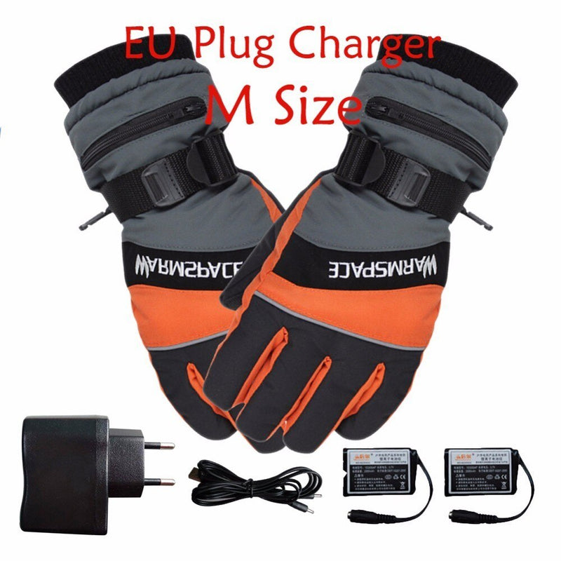 Winter USB Hand Warmer Electric Thermal Gloves Rechargeable Battery Heated Gloves Bicycle Ski Gloves Unisex verwarmde handschoen