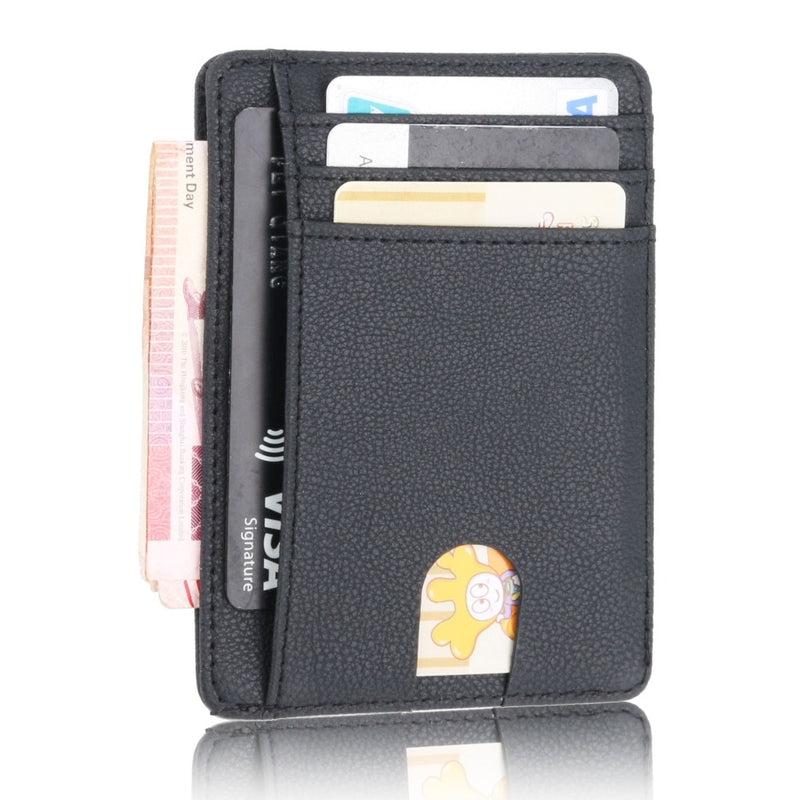 KUDIAN BEAR Rfid Minimalist Men Wallet Small PU Leather Credit Card Holder Clip Black Male Mini Slim Case Coin Purse BID251 PM49