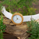BOBO BIRD Women Bamboo Watches Gold Back Case Japan Quartz Movement as Good Gift for Ladies Stainless Steel Watch L-J27