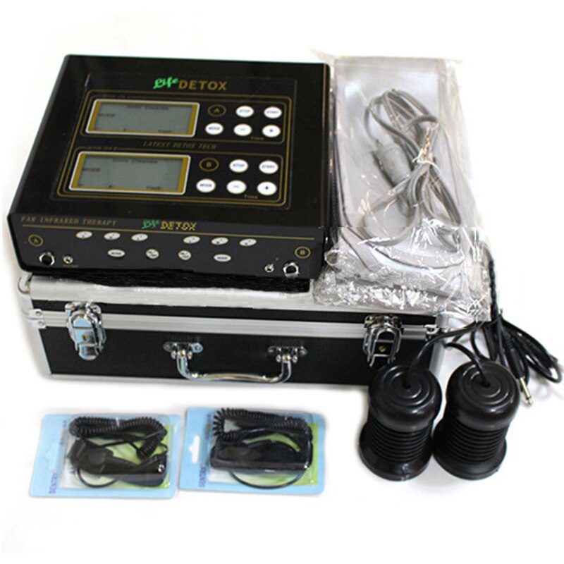 Detox-Maschine für zwei Benutzer, Ionenreinigung, Ionen-Entgiftungs-Fußbad, Aqua-Cell-Spa-Maschine, Fußbad, Ferninfrarot-Massage, Detox-Fußbad