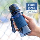 Botellas de agua UZSPACE de 350ml, agitador de proteínas sin BPA, portátil para niños, a prueba de fugas, para deportes, botella Tritan ecológica para exteriores