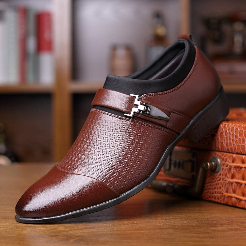 Zapatos de vestir para hombre, zapatos formales de cuero para hombre, talla grande 45-48, zapatos de moda para hombre, zapatos clásicos de negocios de PU para caballero, zapatillas de deporte