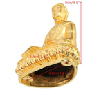 Alloy Tibetan Buddhism Shakyamuni Buddha Statue Golden Statue 2.3x1.5 x 3.1''