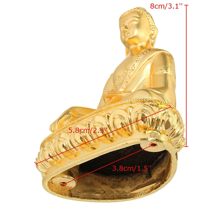 Alloy Tibetan Buddhism Shakyamuni Buddha Statue Golden Statue 2.3x1.5 x 3.1&#39;&#39;