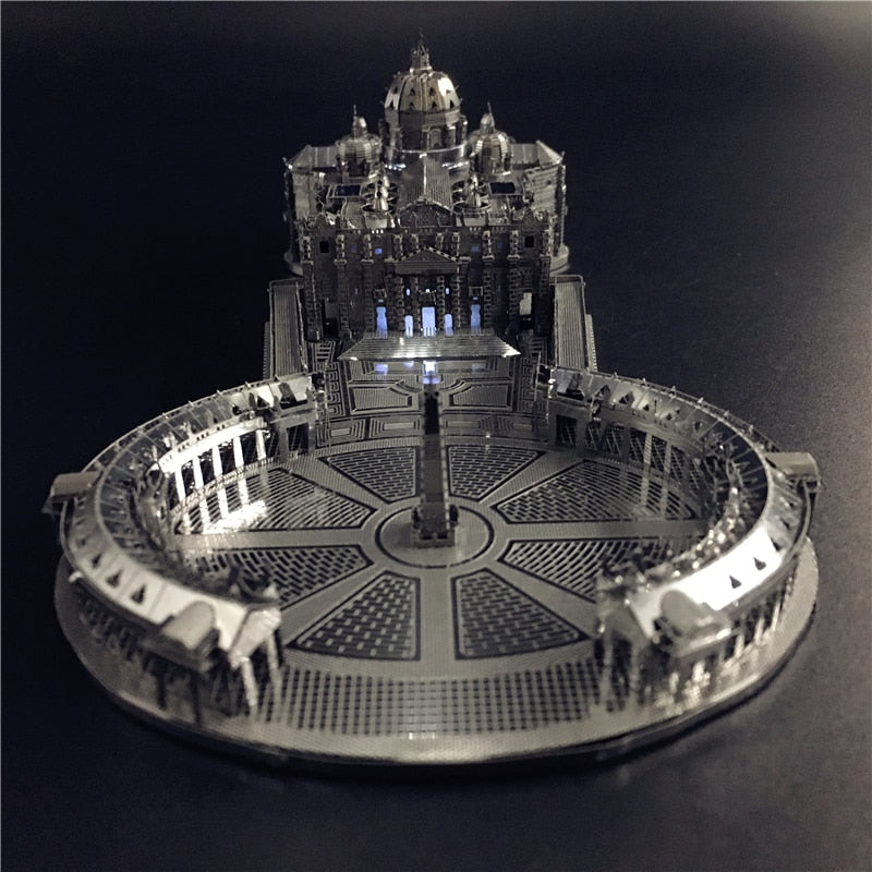 MMZ MODELO NANYUAN 3D Kit de modelo de metal 1: 1000 STPETER'S BASILICA Modelo de ensamblaje DIY 3D Modelo cortado con láser rompecabezas juguetes para adultos