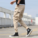 Nuevos pantalones Cargo de algodón con múltiples bolsillos estilo Harajuku para hombre, ropa informal estilo hip hop de otoño, pantalones elásticos informales de camuflaje
