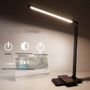 Flexible Table Lamp Led Desk Lamp Eye-Protection Book Light Qi Wireless Charging for Mobile phone 5-Level Brightness&amp;Color