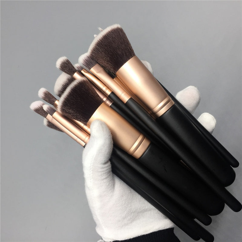 14-teiliges Make-up-Pinsel-Set für Foundation-Puder, Rouge, Lippen, Augenbrauen, Lidschatten, Eyeliner-Pinsel, kosmetisches Werkzeug