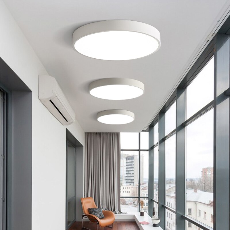 Luces de techo LED nórdicas, lámparas de techo ultrafinas para dormitorio, lámparas de techo modernas, plafondlamp de 23cm, 30cm, 40cm, 50cm y 60cm