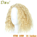 DIFEI 14" Short Curly Synthetic Hair Women Lady Daily Costume Cosplay Wig Natural Black High Temperature Fiber