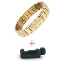 Vivari Men's Health Magnetic Bracelet For Men Silver Plated Pure Titanium Bangle Magnetic Ion Germanium Far Infar Red Bracelets