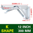 NAIERDI 2PCS Folding Angle Bracket 8-20 Inch Triangle Shelf Heavy Support Adjustable Wall Mounted Bench Table Furniture Hardware