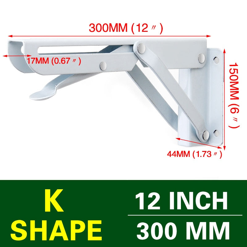 NAIERDI 2 STÜCKE Klappwinkel 8-20 Zoll Dreieck Regal Schwere Unterstützung Verstellbare Wandbank Tisch Möbelbeschläge