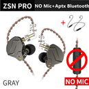 KZ ZSN Pro In Ear Auriculares Tecnología híbrida 1BA + 1DD HIFI Bass Metal Auriculares Sport Noise Cancelling Auriculares Monitor