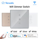 Gold/Silver Led Dimmer Wifi Switch Smart Life/Tuya Touch Control Stepless 400W With Bulb Compatible Works Alexa Google Assistant