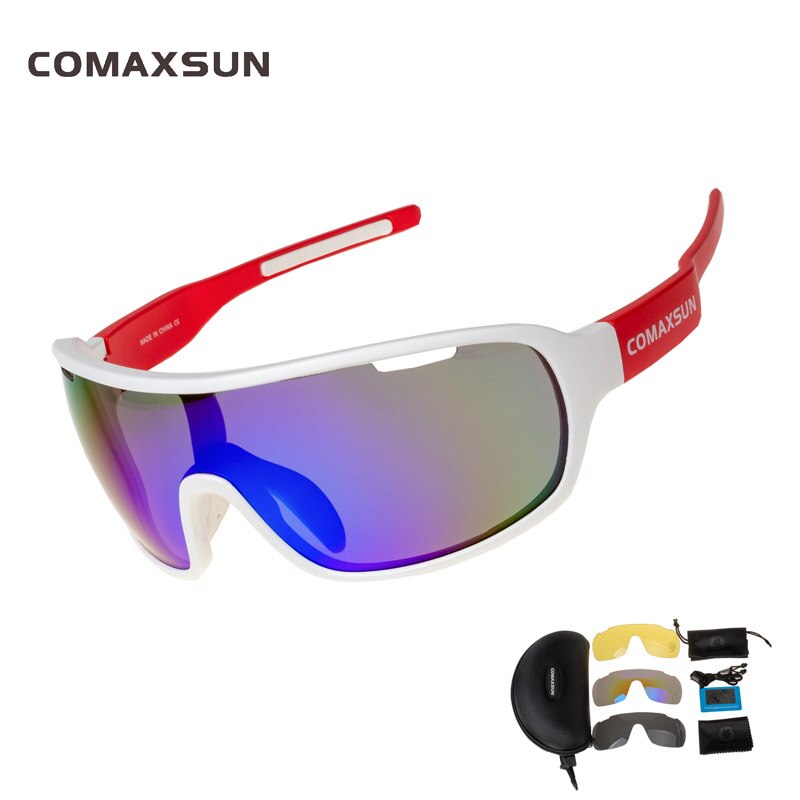 COMAXSUN Polarized Cycling Glasses Bike Riding Protection Goggles Driving  Fishing Outdoor Sports Sunglasses UV 400 3 Lens