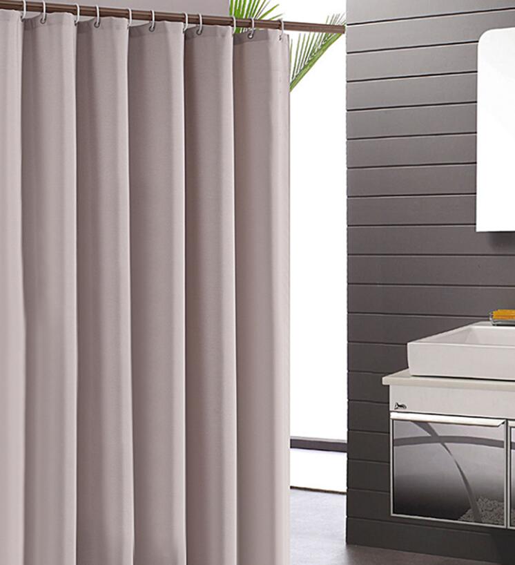 Cortina de ducha espesante resistente al moho, cortina de ducha de Color sólido, cortina de baño, cortina de ducha de lino de imitación D40