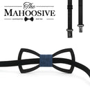 Pajarita de madera Mahoosive para hombre, novio, casarse, padrino de boda, fiesta de boda, corbatas de mariposa grabadas coloridas, pajarita de madera para hombre