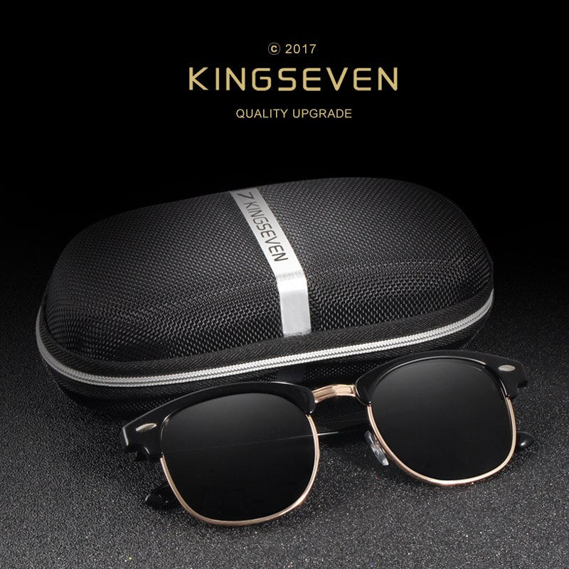 KINGSEVEN Polarized Sunglasses Women Retro Metal Frame Sun Glasses Famous Lady Brand Designer Oculos masculino lentes de sol