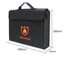 Fireproof Money Document File Bag Pouch Cash Bank Cards Passport Valuables Organizer Holder Safe Storage
