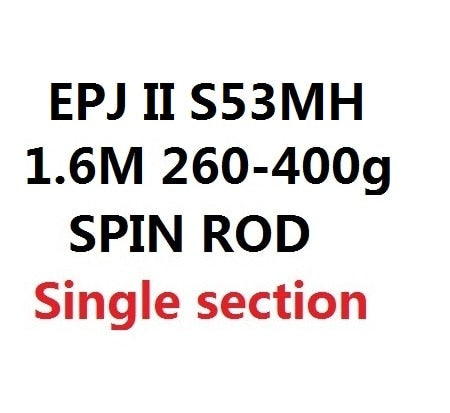 ECOODA EPJ II Full Fuji Parts Single Section 1.6m/1.68m/1.52m  Spinning/Casting Rod  Corss Carbon Boat Rod Jigging Rod