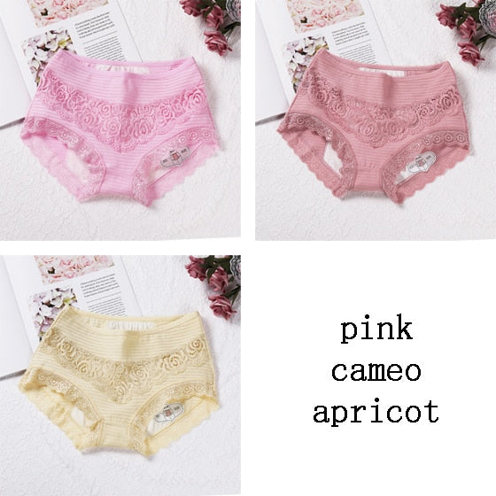 Leak Proof Menstrual Panties Physiological Period Pants Women Underwear Comfort Cotton Lace Briefs Undies Mid Rise Briefs 9059