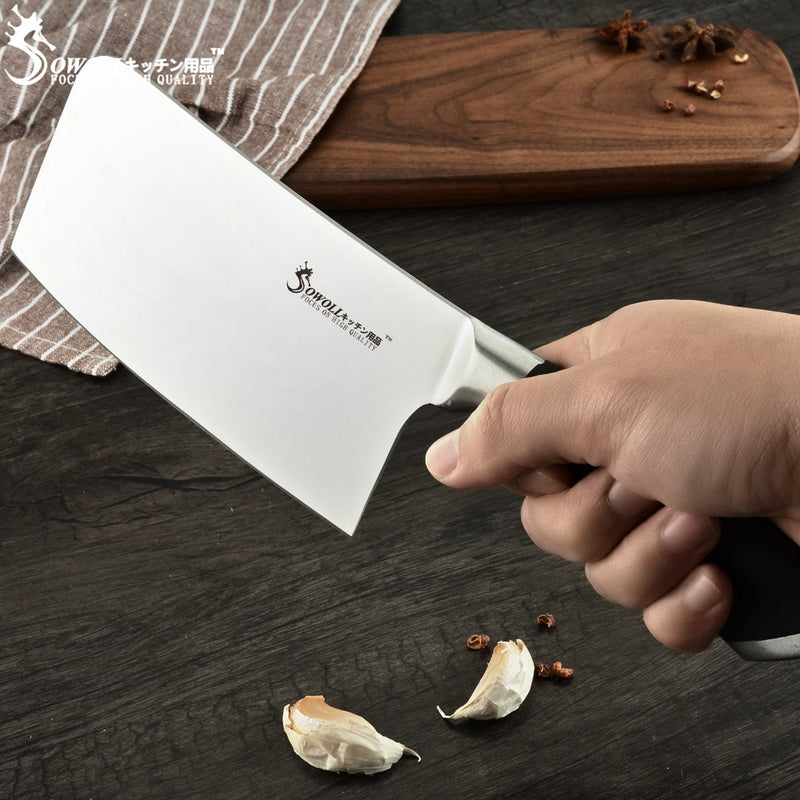 Cuchillos de cocina SOWOLL, cuchillos de acero inoxidable, herramienta para pelar Santoku, rebanador de pan, Chef, cuchillo para picar, accesorios de cocina, herramientas