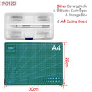 High Quality Professional Carving Knife and Cutting Board Set, Hand Tools for Paper Wood Sculpture Eraser Model Pen Knifes Sharp