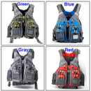 Outdoor fishing vest new fishing clothing life jacket clothes utility adjustable mesh multi-pockets