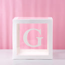 Staraise Transparent Letter A-Z Box Custom Baby Name Balloon Box Girl Boy Baby Shower Decorations Baby 1st Birthday Party Decor