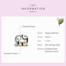 bamoer Thailand Elephant Silver 925 Jewelry Charm for Women Colorful Enamel Animal Guardian Beads fit Charms Bracelets BSC095