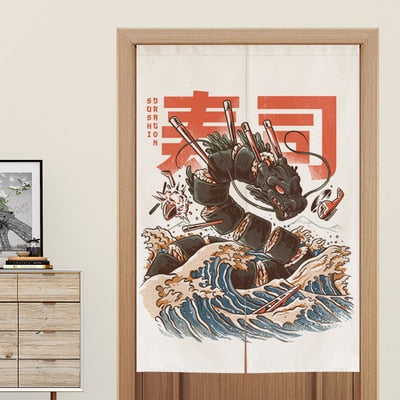 Japanese Style decorative door curtain fabric cloth home screens partition bathroom sushi kitchen restaurant curtains