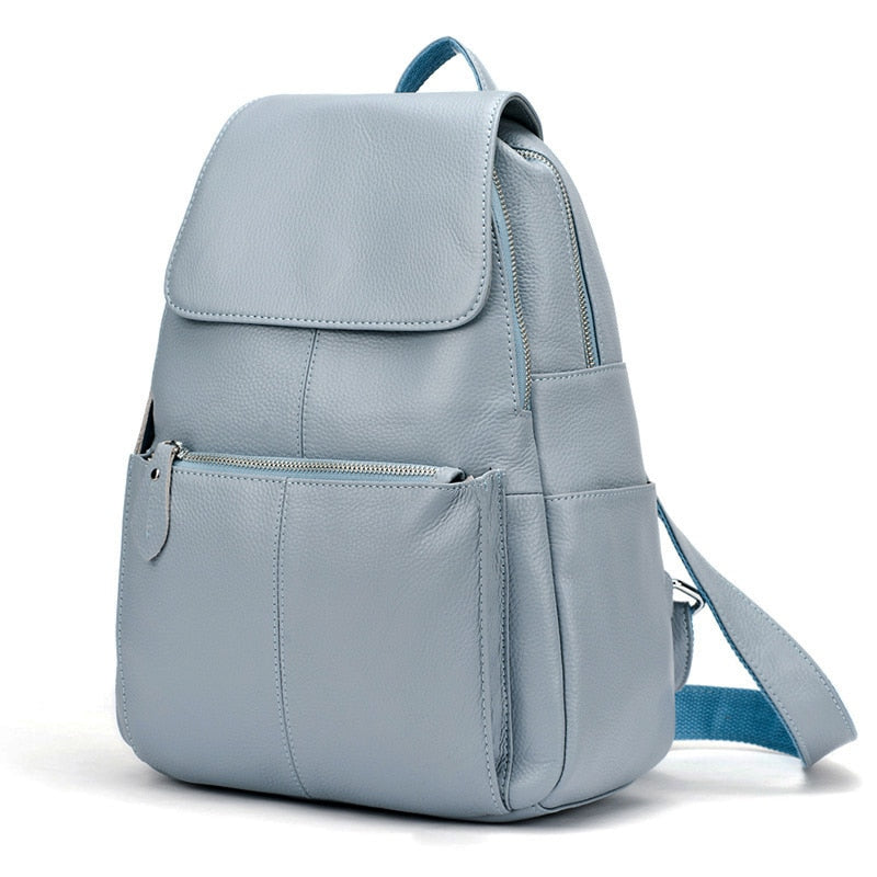 Zency Mode Weich Echtes Leder Große Frauen Rucksack Hohe Qualität A+ Damen Täglich Casual Reisetasche Rucksack Schultasche Buch